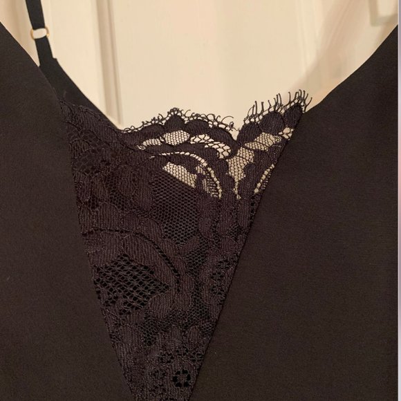 Guess Crepe Sleeveless Blouse with Lace Detail - Picture 2 of 4